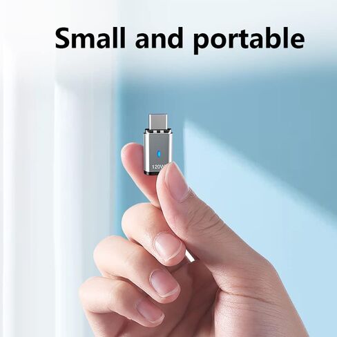 Magnetic USB C Adapter Straight 2 Pack 100w USB C Magnetic Adapter Fast Charging 5Pin 480Mbps Data Transmission in Saudi Arabia