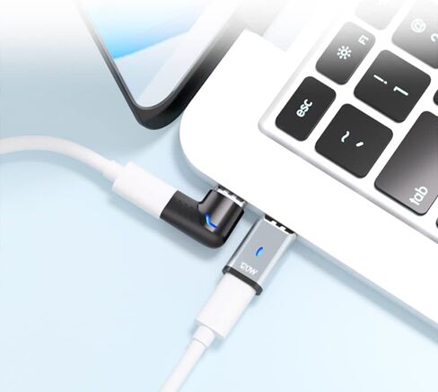 Magnetic USB C Adapter Straight 2 Pack 100w USB C Magnetic Adapter Fast Charging 5Pin 480Mbps Data Transmission in Saudi Arabia