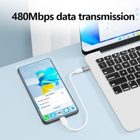 Magnetic USB C Adapter Straight 2 Pack 100w USB C Magnetic Adapter Fast Charging 5Pin 480Mbps Data Transmission in Saudi Arabia