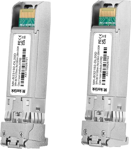 MokerLink A Pair 10G SFP+ Bidi Transceivers, SFP LC Single-Mode Module 20KM, Bi-Directional 1270nm/1330nm, Compatible with MokerLink, Cisco, Meraki, Ubiquiti UniFi,Mikrotik, TP-Link and More in Saudi Arabia