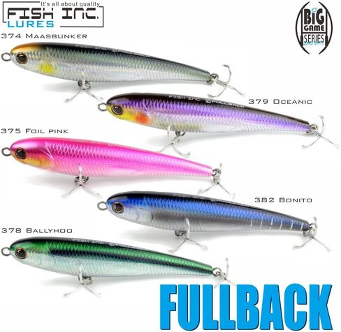 طُعم قلم رصاص عائم بالمياه المالحة مقاس 190 مم من شركة Fish Inc Lures Fullback in Saudi Arabia