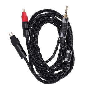 Pissente Headphone Audio Cable, Metal Double Needle 8 Core Balanced OCC Silver Plated Replacement Audio Upgrade Cable Fit for Sennheiser HD600 HD580 HD650 HD660s Headphone (2.5MM Balanced)