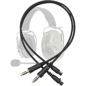 HEARFALCOM Tactical Hearing Protection Electronic Shooting Hunting Headset with U94 V2 PTT Adapter for uv5r Walkie Talkies (DE)