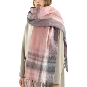 Ymomode Women's Fall Winter Scarf Scarves for Women Gifts Plaid Blanket Scarf Soft Chunky Large Blanket Wrap Shawl Scarves