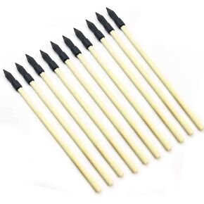 esowemsn 10pcs Wooden Arrows Soft Rubber 9.4inch Wooden Arrow Tips Archery Target Arrows Rubber for Archery Bows Outdoor Play
