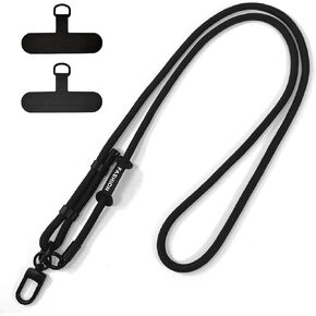 Cell Phone Lanyard,Adjustable Phone Strap Crossbody,Universal Phone Neck Holder for All Smartphones with Cases (Black&White)