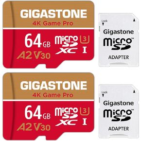 [5-Yrs Free Data Recovery] GIGASTONE 256GB Micro SD Card, 4K Game Pro MAX, A2 V30 MicroSDXC Memory Card for Nintendo-Switch, SteamDeck, 4K UHD Video, Up to 130/85 MB/s, UHS-I U3 C10 with Adapter
