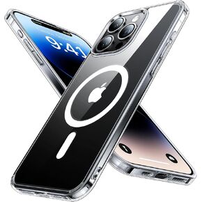 Strong Magnetic for iPhone 15 Pro Max Case, [Compatible with MagSafe] [Military-Grade Drop Tested] Shockproof Protective Slim Translucent Matte Cover for iPhone 15 Pro Max Phone Case, Black in Saudi Arabia