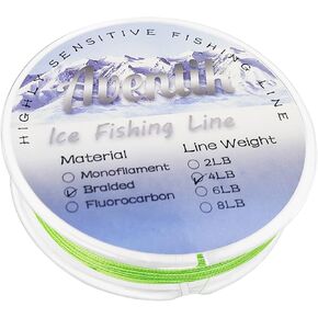 خط صيد الجليد (مضفر 8 رطل، 110 ياردة (100 متر)/بكرة، أخضر) in Kuwait