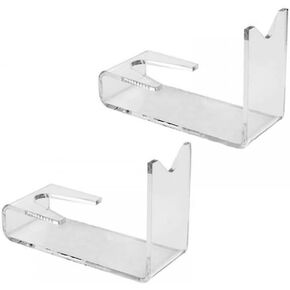MiOYOOW 2PCS Acrylic Pistol Stands, Clear Acrylic Handgun Holder Portable Gun Display Stand for Handgun Pistol