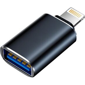 Lightning to USB Camera Adapter, Apple MFi Certified USB OTG Cable Converter for iPhone 14 13 12 11 Pro Max XS XR X 8 iPad, Support Connect Camera, Card Reader, USB Flash Drive, MIDI Keyboard