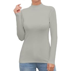 UNTYHOTS Women Mock Neck Turtleneck Sleeveless Long Sleeve Top Clothing