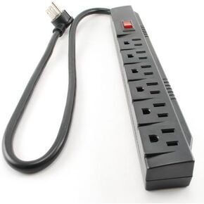 CablesOnline, 6 Outlet Surge Strip, Horizontal, 90 Joules, 24in (2 ft.) Cable, (SP-002)