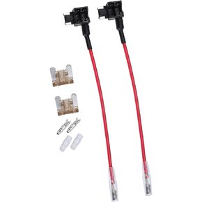 2 Set 32V Low Profile Mini Fuse Adapter Tap Fuse Kit with 7.5A Blade Style Fuse for Cars Boats Auto Replacement Parts