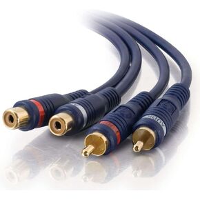 C2G 13042 Velocity RCA Stereo Audio Extension Cable, Blue (25 Feet, 7.62 Meters)