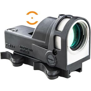 Mepro M21 4MOA Open Bullseye Day and Night Self Illuminated 1X Fiber Optics and tritium Powered Reflex red dot, Passive no Batteries, no switches