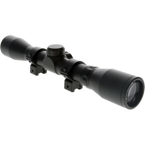 TRUGLO BUCKLINE Tactical Hunting Shooting Durable Waterproof Fogproof 1" Aluminum Tube Riflescope with 3/8" Rimfire Dovetail Mount Rings & Elastic Lens Covers Included