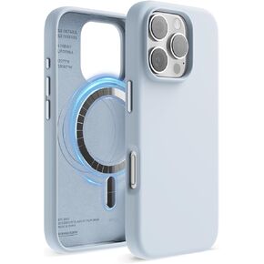 elago Magnetic Silicone Case Compatible with iPhone 16 Pro Max Case 6.9 Inch Compatible with All MagSafe Accessories - Built-in Magnets, Soft Grip Silicone, Shockproof [Stone]