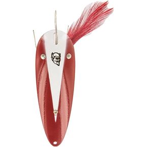Imp Weedless 15-Red White Chunk Copper Back Fishing Lures, 2/5 oz, Outdoor Fishing Accessories