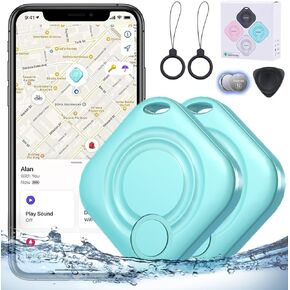 Item Finders Key Locator Works with Find My, Luggage Key Wallet Tracker Bluetooth Item Tracker Key Finder Locator with Sound Item Locator for Key Bag Wallet Pet, Phone, Anti-Lost, Blue, 2 Pack1