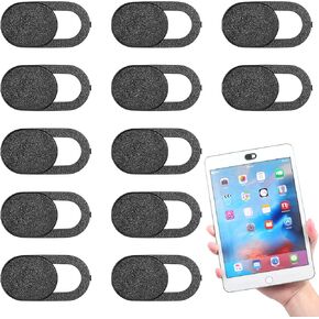 24 Pack Webcam Cover, Ultra Thin Laptop/Cell Phone/Tablet Camera Privacy Cover Slide Great for Protect Privacy and Security, Black PC Accessories Camera Blocker Slider(24PCS)