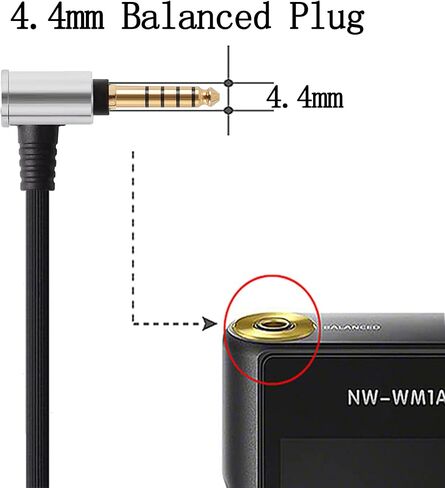 4.4mm Balance HD598 Cable Upgraded for Sennheiser HD518 HD519 HD558 HD569 HD579 HD598 HD598 HD599 CS SE SR Headphones, Suitable for M11Plus M15 M17 Audio Player (4.4mm-1.5m/4.9 Feet) in Saudi Arabia