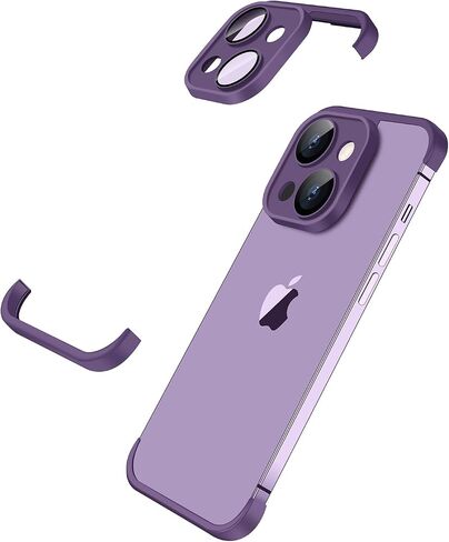 جراب Losin متوافق مع هاتف iPhone 15، تصميم بدون حدود، حماية عدسة الكاميرا، نحيف وخفيف الوزن، ناعم من السيليكون بدون إطار، غطاء مقاوم للصدمات للرجال والنساء، أسود in Kuwait