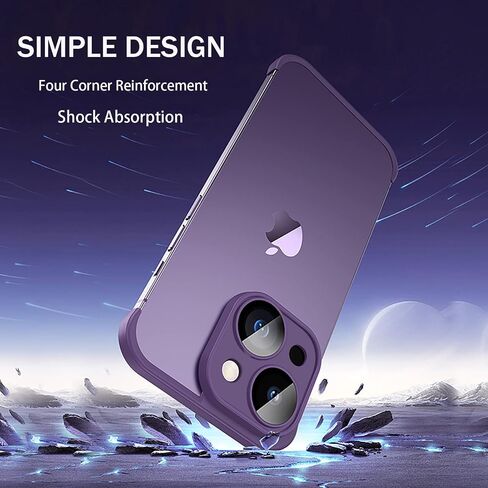 جراب Losin متوافق مع هاتف iPhone 15، تصميم بدون حدود، حماية عدسة الكاميرا، نحيف وخفيف الوزن، ناعم من السيليكون بدون إطار، غطاء مقاوم للصدمات للرجال والنساء، أسود in Kuwait