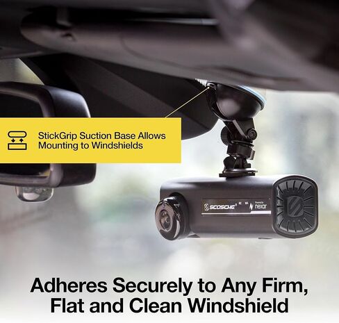 Scosche NEXC2128-XCES0 Full HD Two-Way Smart Dash Cam Powered by Nexar with Suction Cup and 128GB Memory in Saudi Arabia
