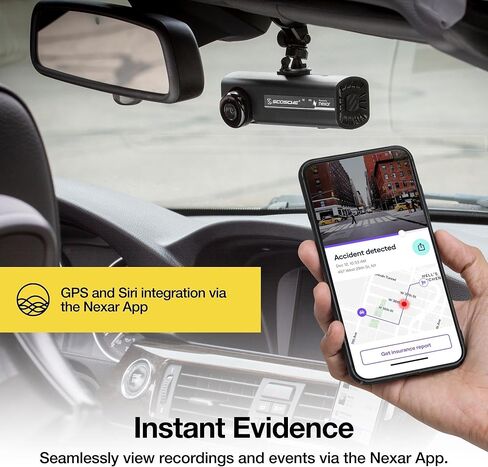 Scosche NEXC2128-XCES0 Full HD Two-Way Smart Dash Cam Powered by Nexar with Suction Cup and 128GB Memory in Saudi Arabia