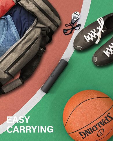 Pumteck Electric Air Ball Pump: Portable Fast Inflation Pump with LED Light for All Sports Balls Basketball Soccer Football Volleyball Exercise Accessories with 2 Needles and Storage Bag in Saudi Arabia
