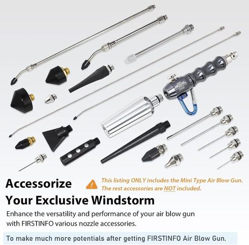 FIRSTINFO A18538US Mini Type Air Duster | Air Blow Gun, Flow Adjustable with High Flow Nozzle in Saudi Arabia