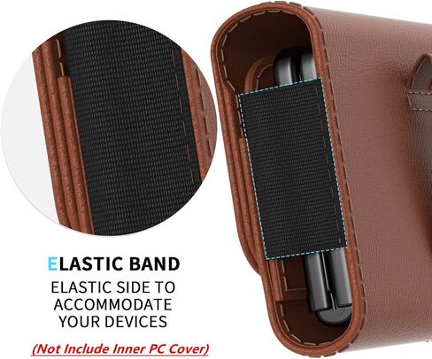 Leather Phone Holster Men Belt for Samsung Galaxy Z Fold 6 Case,Z Fold 5 Case,Z Fold 4 Case,Carrying Phone Pouch Galaxy Z Fold Case Wallet Phone Belt Holder with Clip Loop Card Holder in Saudi Arabia