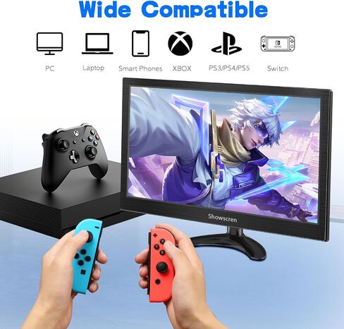 PC Monitor 15.6 Inch Touchscreen Portable Monitor HDR 1920x1080 100% sRGB HDMI/USB-C IPS Desktop Monitor with Speakers, for PC/Laptop/PS4-5/Switch, Multi-Purpose Stand, VESA in Saudi Arabia