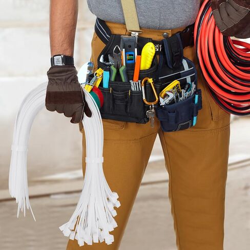 Pasow Zip Ties شديدة التحمل - 250 رطلاً من ربطات الكابلات الكبيرة في الهواء الطلق 26 بوصة 25 حزمة من ربطات عنق النايلون المقاومة للأشعة فوق البنفسجية مع قطع الأسلاك (أسود) in Saudi Arabia