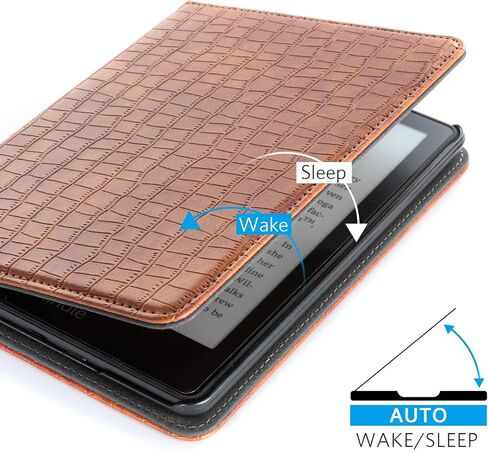 CoBak Case with Stand for Kindle Paperwhite 12th Gen 2024 Released (7") & Kindle Colorsoft Signature Edition - Durable PU Leather Cover with Auto Sleep Wake, Card Slot, Hand Strap Feature in Saudi Arabia
