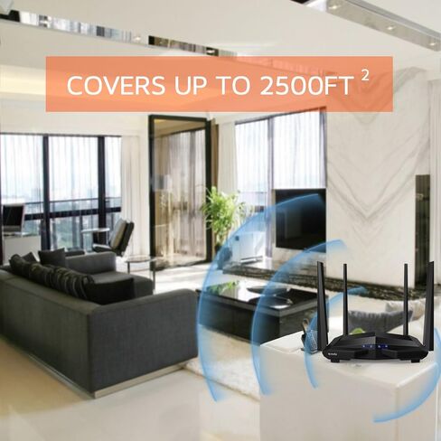 راوتر تيندا AC1200 الذكي واي فاي ثنائي النطاق، جيجابت إيثرنت (AC10U) in Kuwait