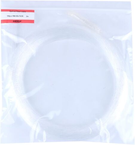 CHINLY 100pcs Φ0.03in(0.75mm) 6.5ft(2M) Long PMMA Plastic end Glow Fiber Optic Cable for Star Sky Ceiling All Kind led Light Engine Driver in Saudi Arabia