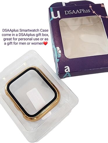 DSAAplus Gold Case Cover Screen Protector Compatible With Apple Watch Band 38mm 40mm 41mm 42mm 44mm 45mm 49mm,Ultra Thin Scratch Resistant Overall Protective Cover in Saudi Arabia