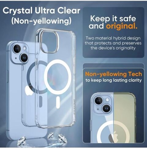 Back Cover for i Phone 14 Plus,Shockproof Military-Grade Protection, Classic Hybrid Clear case in Saudi Arabia