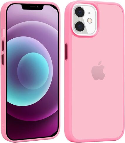 TENOC Phone Case Compatible with iPhone 12 & iPhone 12 Pro, Clear Case Non-Yellowing Protective Bumper Hard Back Cover for 6.1 Inch in Saudi Arabia