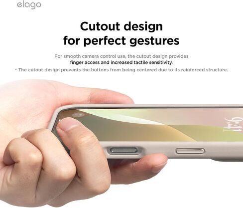 elago Magnetic Silicone Case Compatible with iPhone 16 Pro Max Case 6.9 Inch Compatible with All MagSafe Accessories - Built-in Magnets, Soft Grip Silicone, Shockproof [Stone] in Saudi Arabia