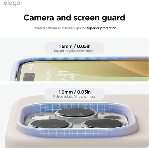 elago Magnetic Silicone Case Compatible with iPhone 16 Pro Max Case 6.9 Inch Compatible with All MagSafe Accessories - Built-in Magnets, Soft Grip Silicone, Shockproof [Stone] in Saudi Arabia