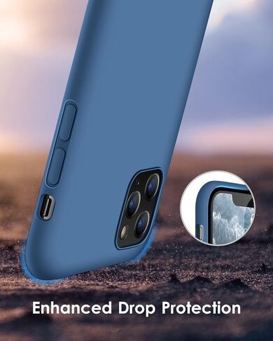 DTTO Compatible with iPhone 11 Pro Case, [Romance Series] Full Covered Silicone Cover [Enhanced Camera and Screen Protection] with Honeycomb Grid Cushion for iPhone 11 Pro 5.8" 2019,Midnight Green in Saudi Arabia