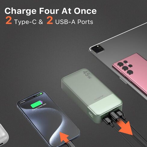 JUOVI Portable Charger 45W 20000mAh Fasting Charging Power Bank in Kuwait