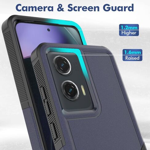 Case for Motorola Moto G Stylus 5G 2024 Case with Tempered Glass Screen Protector, Hard PC Back Cover Soft TPU Edge Bumper Design Phone Case for Women Men Girl Boy (Clear) in Saudi Arabia