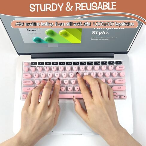 Silicone Keyboard Cover for Long Nail People, Perfectly Compatible with MacBook Pro 13" 2020-2023, Heart-Shaped Raised Keyboard Protective Cover for Nail Art (Pink) in Saudi Arabia