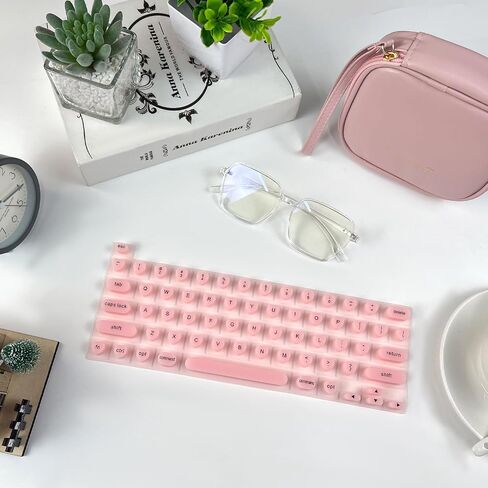 Silicone Keyboard Cover for Long Nail People, Perfectly Compatible with MacBook Pro 13" 2020-2023, Heart-Shaped Raised Keyboard Protective Cover for Nail Art (Pink) in Saudi Arabia
