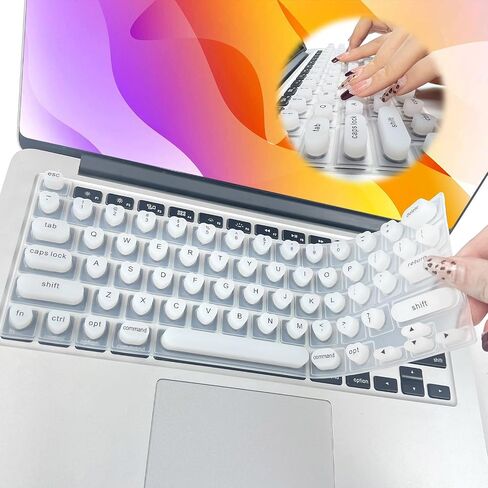 Silicone Keyboard Cover for Long Nail People, Perfectly Compatible with MacBook Pro 13" 2020-2023, Heart-Shaped Raised Keyboard Protective Cover for Nail Art (Pink) in Saudi Arabia