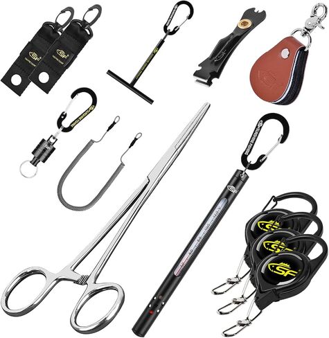SF Fly Fishing Tools Kit Fishing Knot Tool and Line Clipper, Zinger Retractor, Hook Remover Forceps in Saudi Arabia